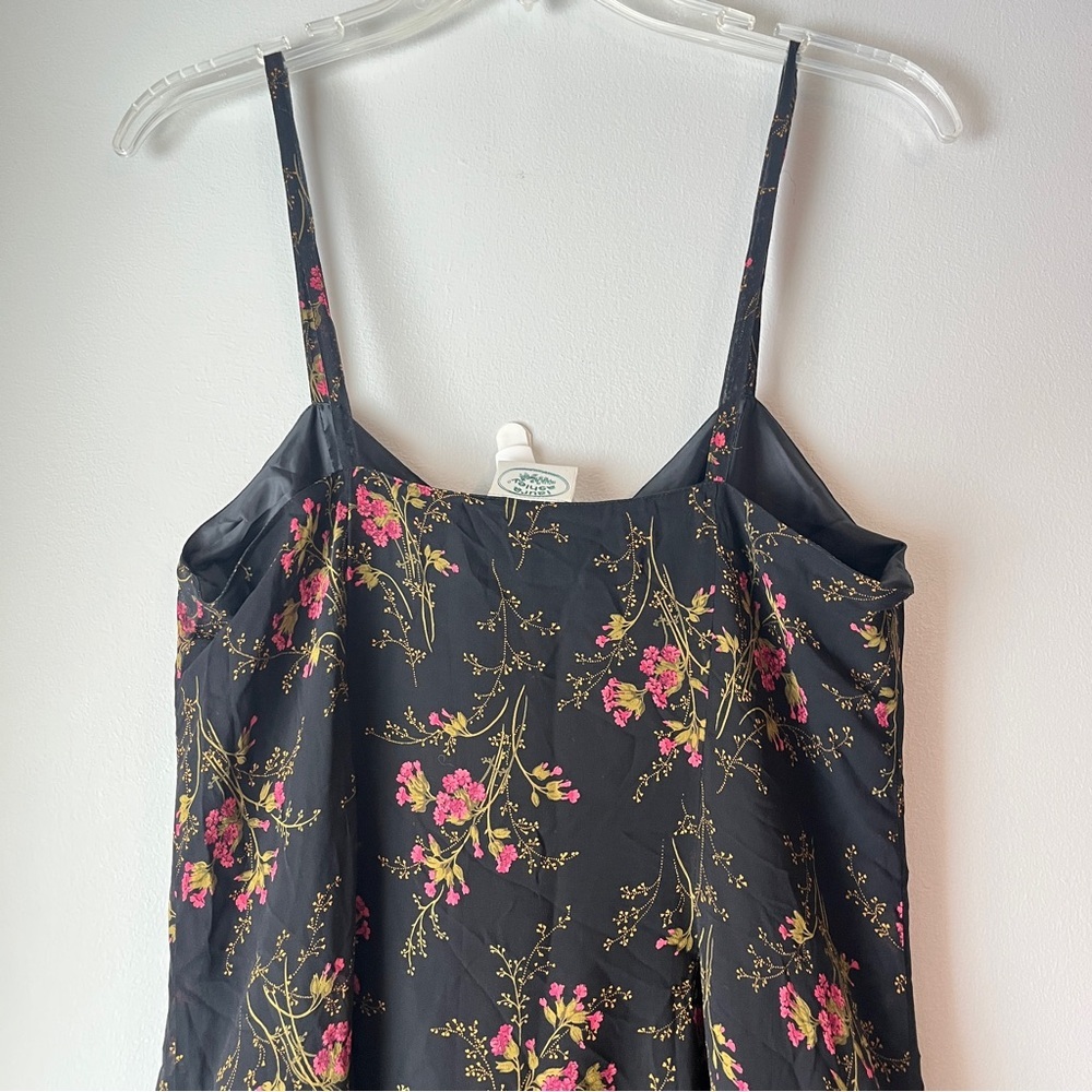 Vintage Laura Ashley Silk Floral Spaghetti Strap Tiered Maxi Dress - Picture 5 of 11